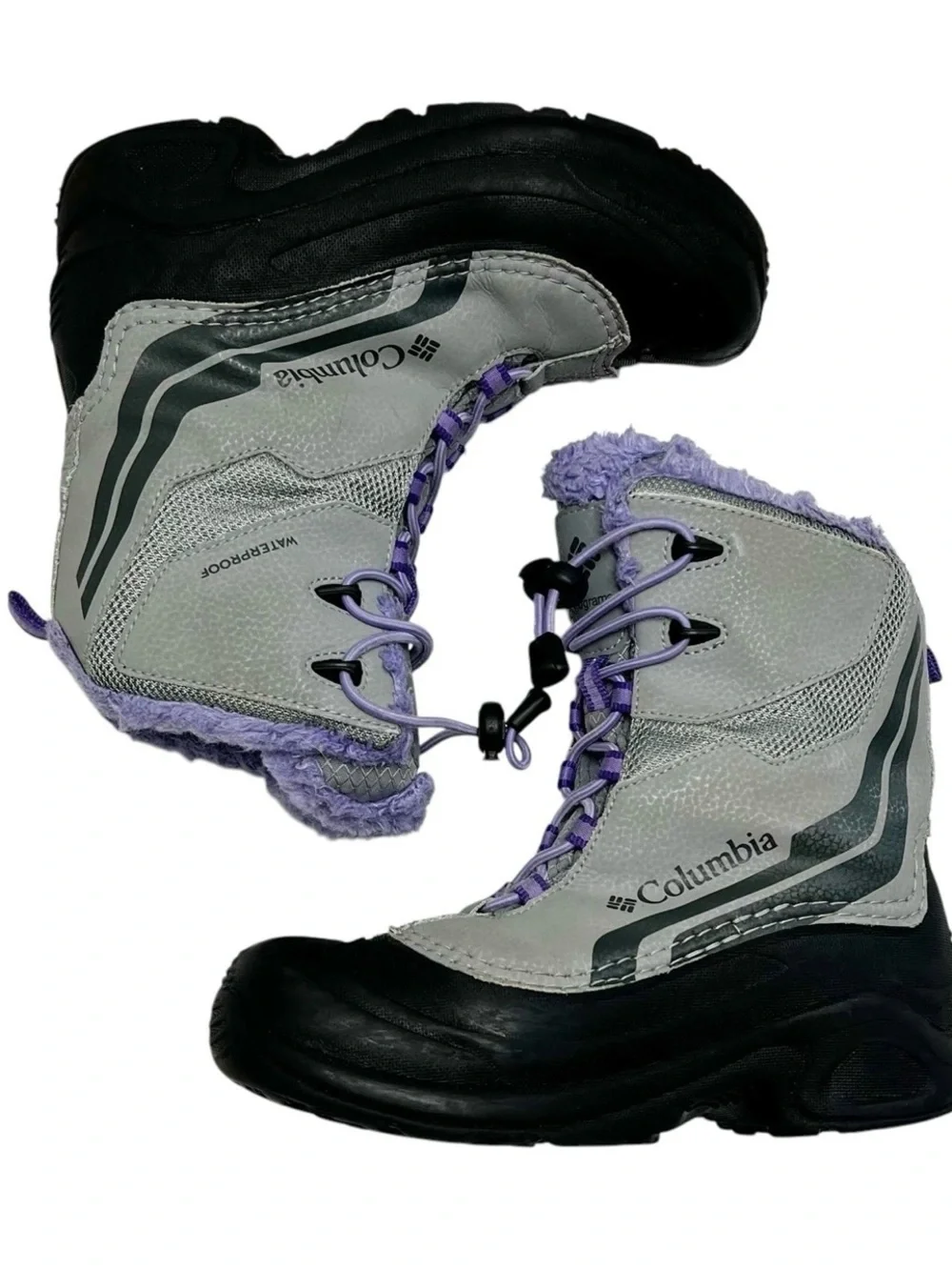 Columbus Girls Bugaboo Gray/Lavender Boots